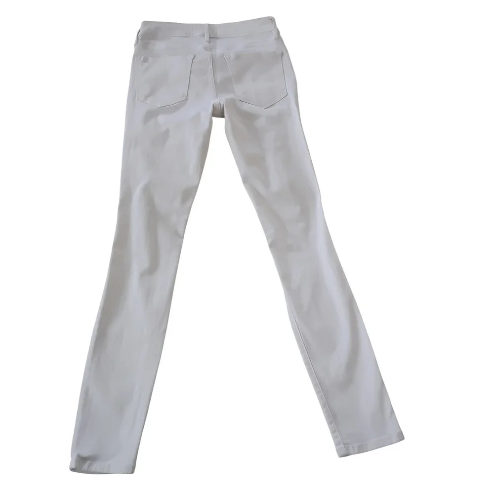 FRAME NWOT Le Skinny de Jeanne Blanc Distressed Jeans 26x29 USA Made‎ $228
